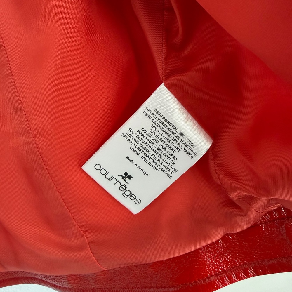 Courreges Red Reedition Vinyl Jacket - Picture 6 of 12